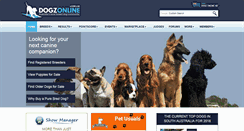 Desktop Screenshot of dogzonline.com.au