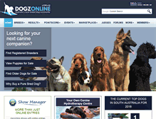 Tablet Screenshot of dogzonline.com.au