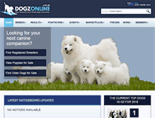 Tablet Screenshot of dogzonline.co.nz